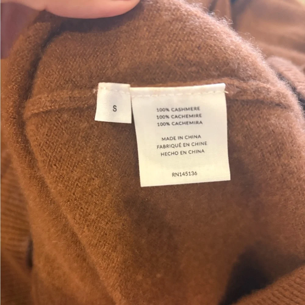 Nadaam brown cashmere cardigan sweater - Picture 4 of 5